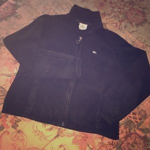 Lacoste black fleece zip up golf jacket sz.40